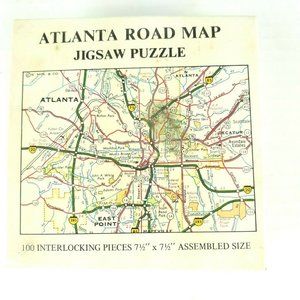 Gameophiles Atlanta City Road Map Jigsaw Puzzle